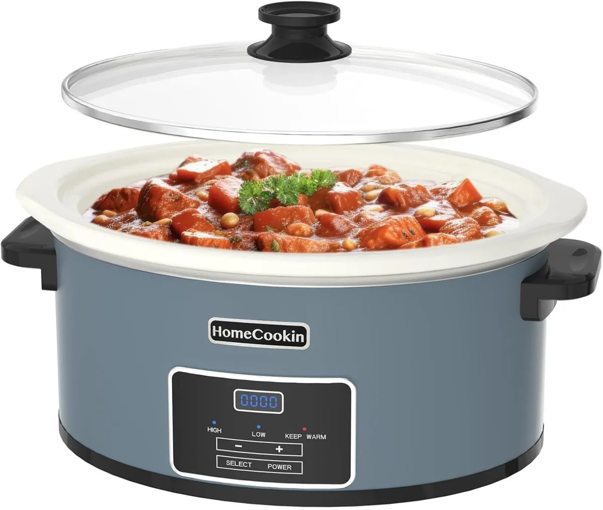 - 8 Quart Programmable Slow Cooker with Timer to - Image 1