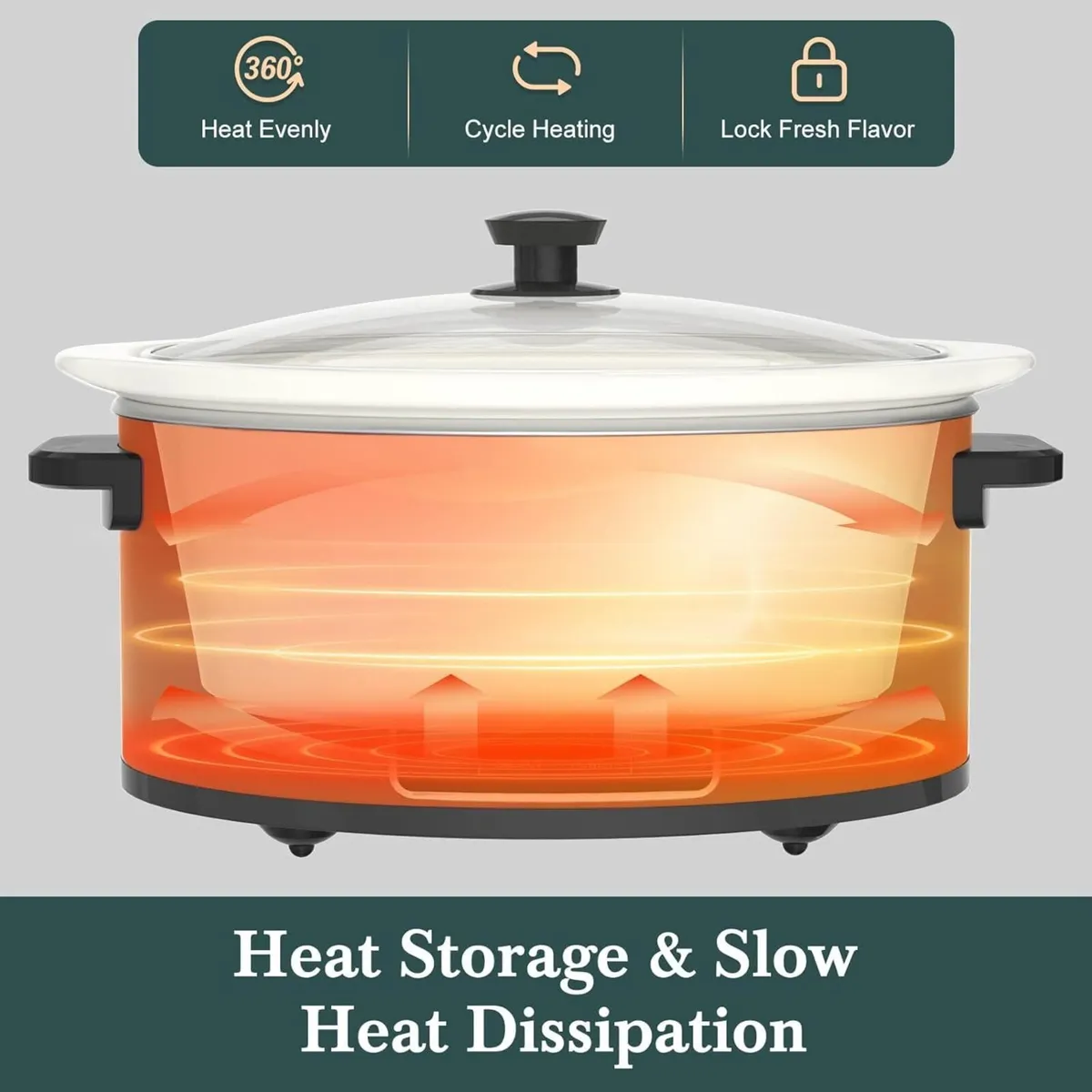 - 8 Quart Programmable Slow Cooker with Timer to - Image 4