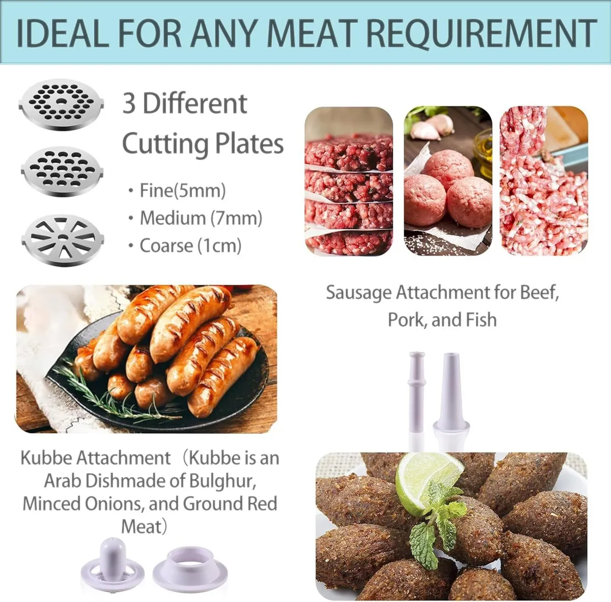 Electric Meat Grinder 2800W Heavy-Duty Mincer - Image 4