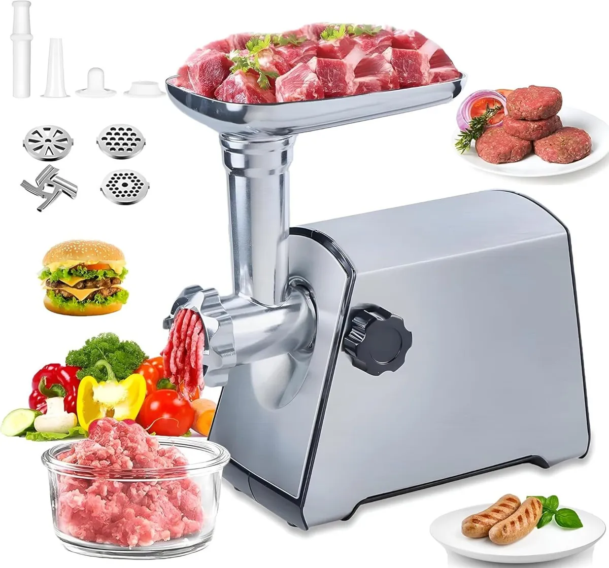 Electric Meat Grinder 2800W Heavy-Duty Mincer - Image 1