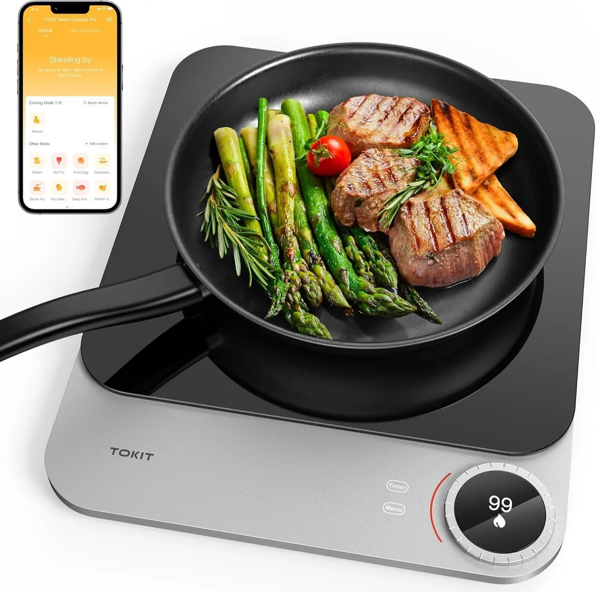 2100W Portable Induction Cooktop with App - - Image 1