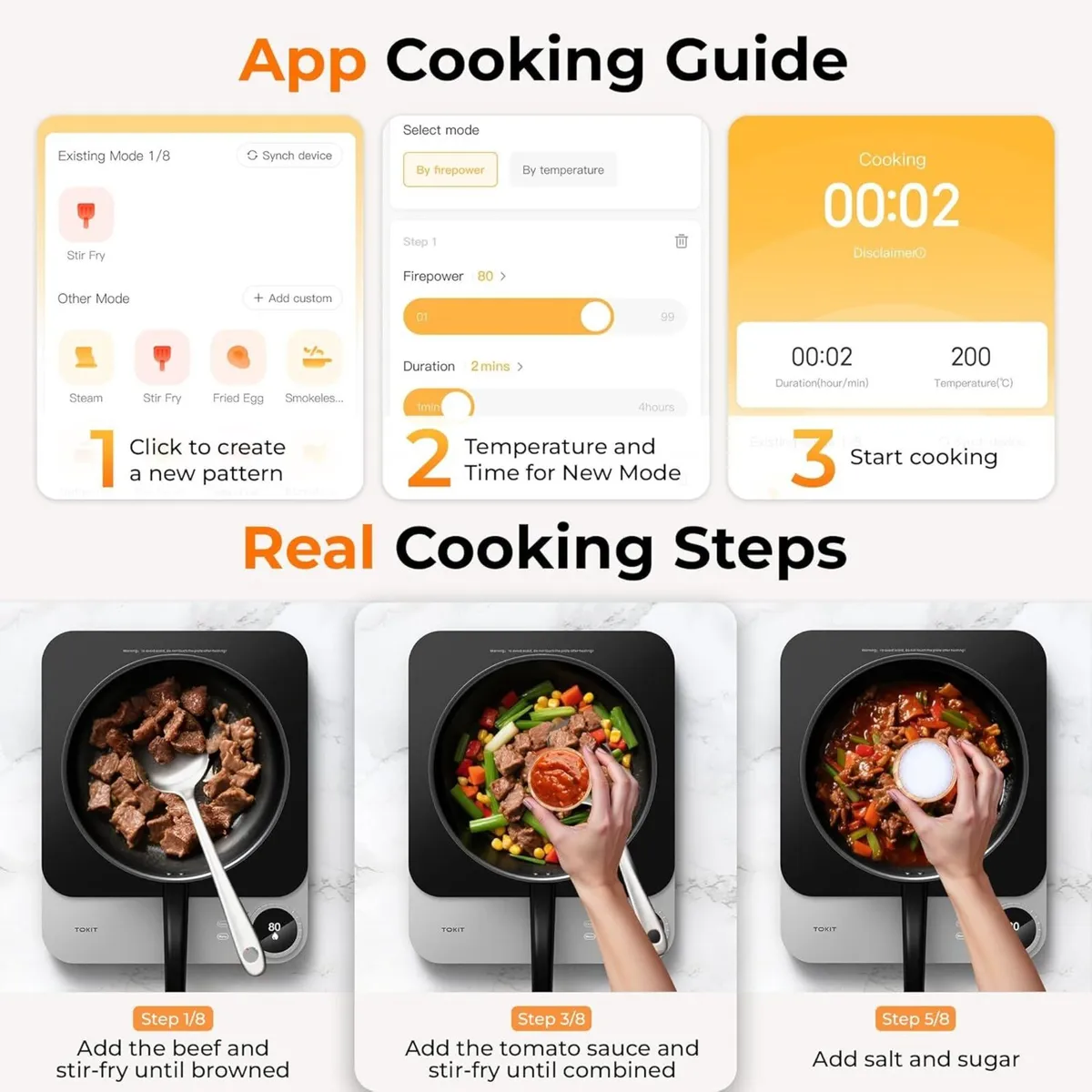 2100W Portable Induction Cooktop with App - - Image 3