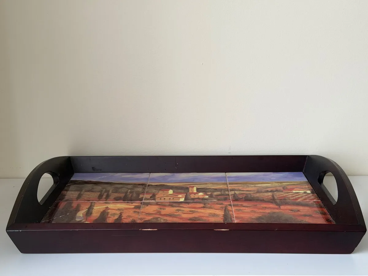 Decorative tile tray by J. Wiens - Image 4