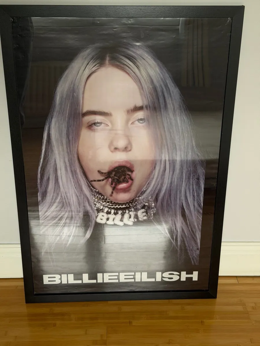 Billie Eilish Poster in Wooden Frame