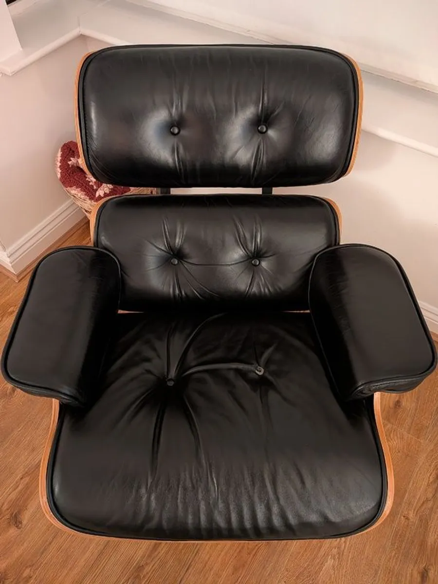 Eames Style Lounge Chair & Ottoman - Image 4