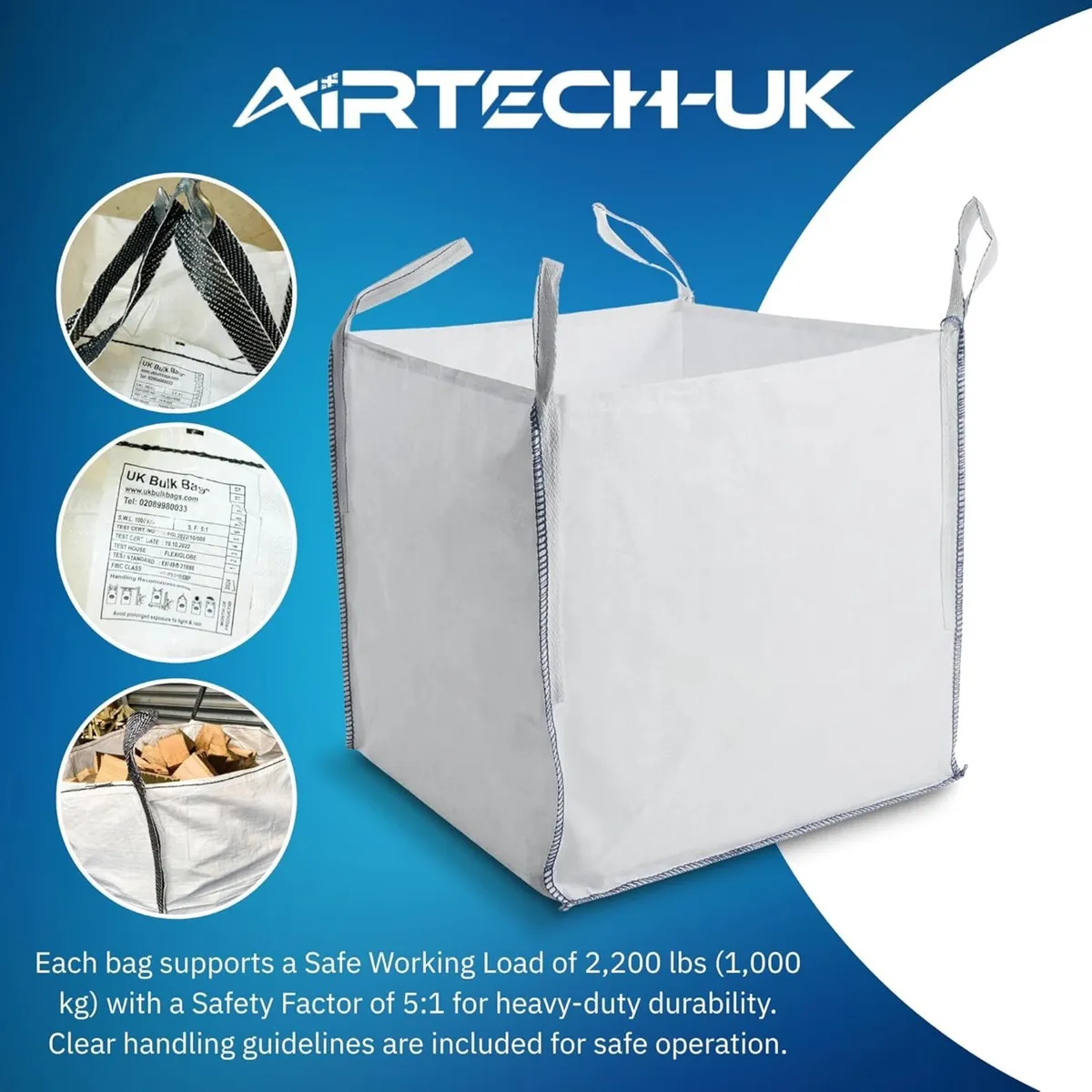 1 Tonne Builders Bulk Bag Jumbo Rubble Sack Baby S - Image 2