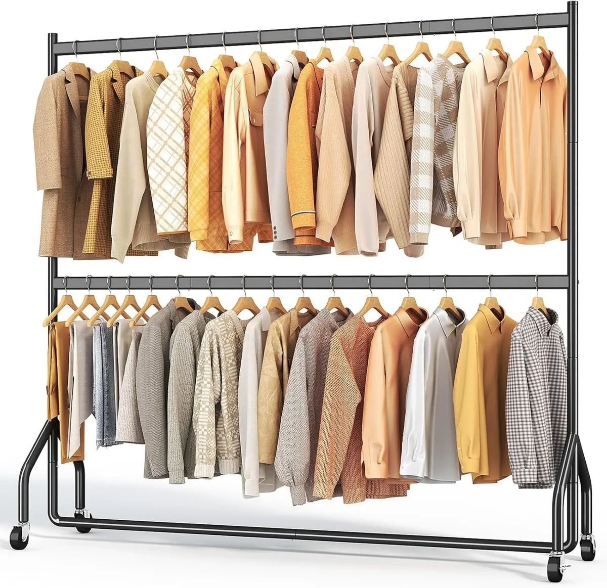 Heavy Duty Double Rail Clothes Rack with 160kg - Image 1