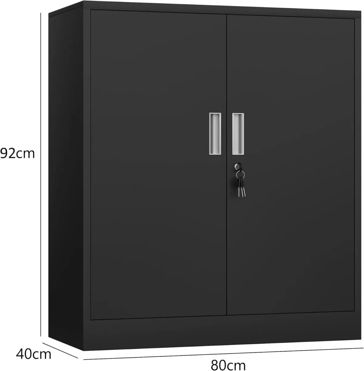 Metal Storage Cupboard with Locking Doors and 2 - Image 3