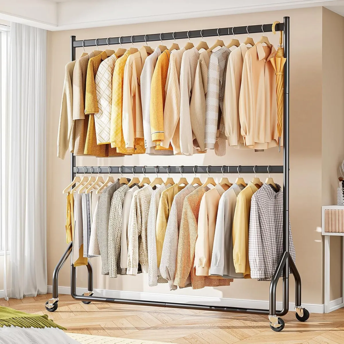 Heavy Duty Double Rail Clothes Rack with 160kg - Image 2
