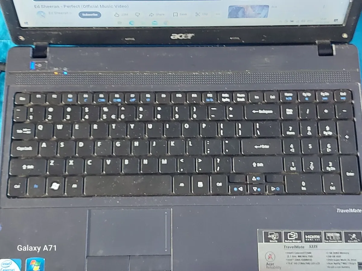 ACER TravelMate 5335 Laptop, 4GB Ram, 250GB HDD, - Image 4