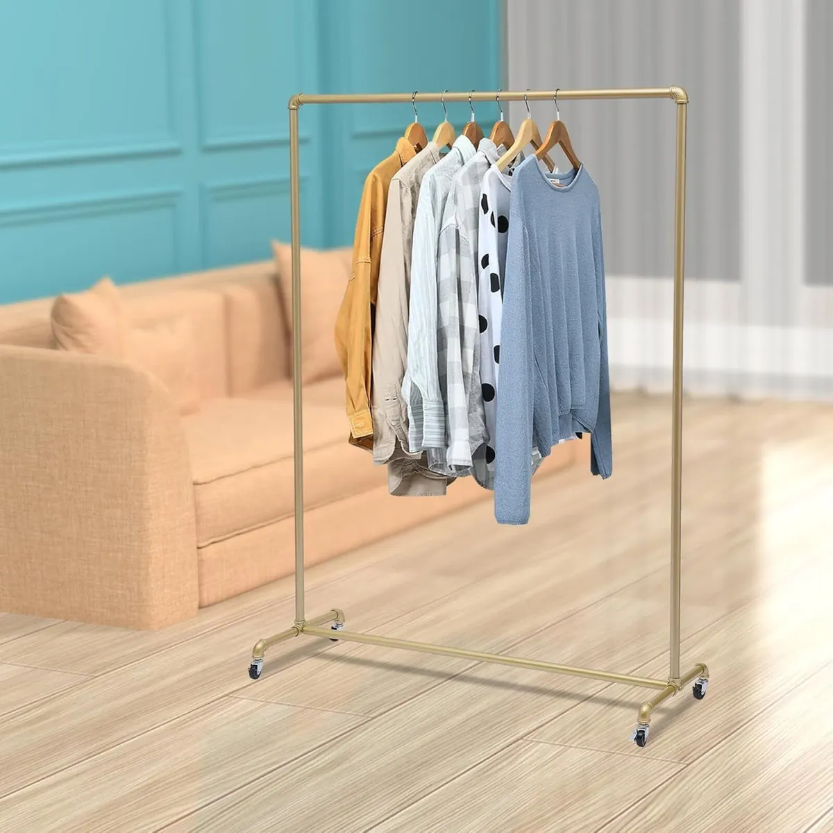 Heavy Duty Clothes Rail Rack 160x120x40cm - Image 4