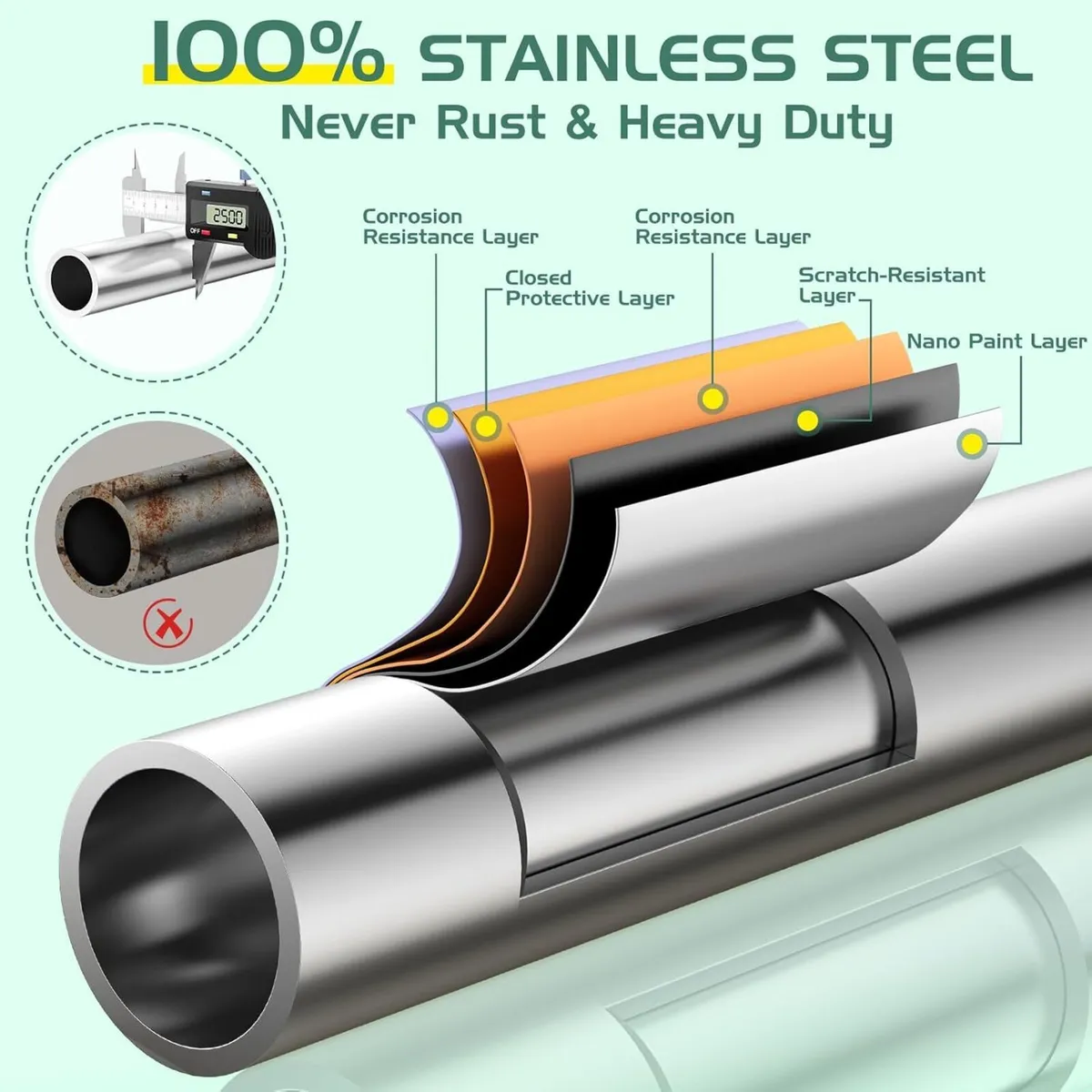 Double Rods Clothing Rack for Hanging Clothes - Image 4