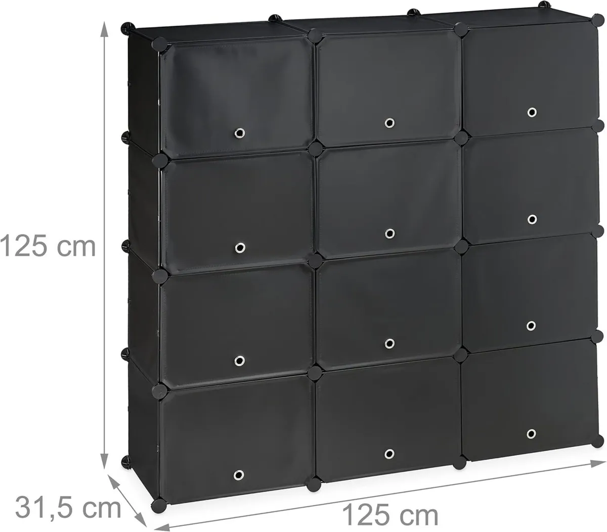 Shoe Cabinet Storage with Doors HxWxD: 125 x 31.5 - Image 3