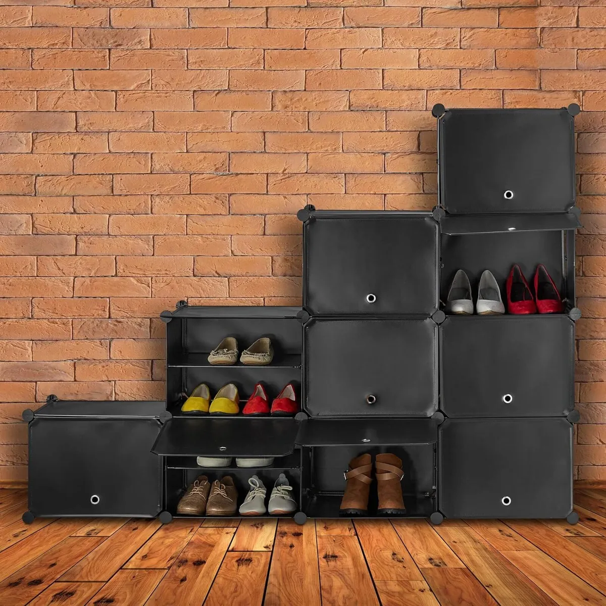 Shoe Cabinet Storage with Doors HxWxD: 125 x 31.5 - Image 4