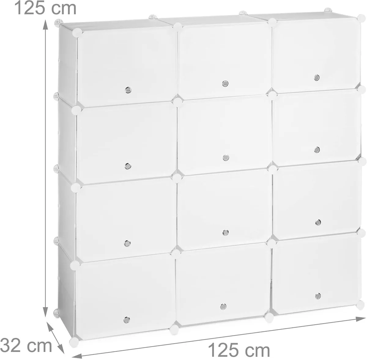 Shoe Cabinet Storage with Doors HxWxD: 125 x 32 - Image 4