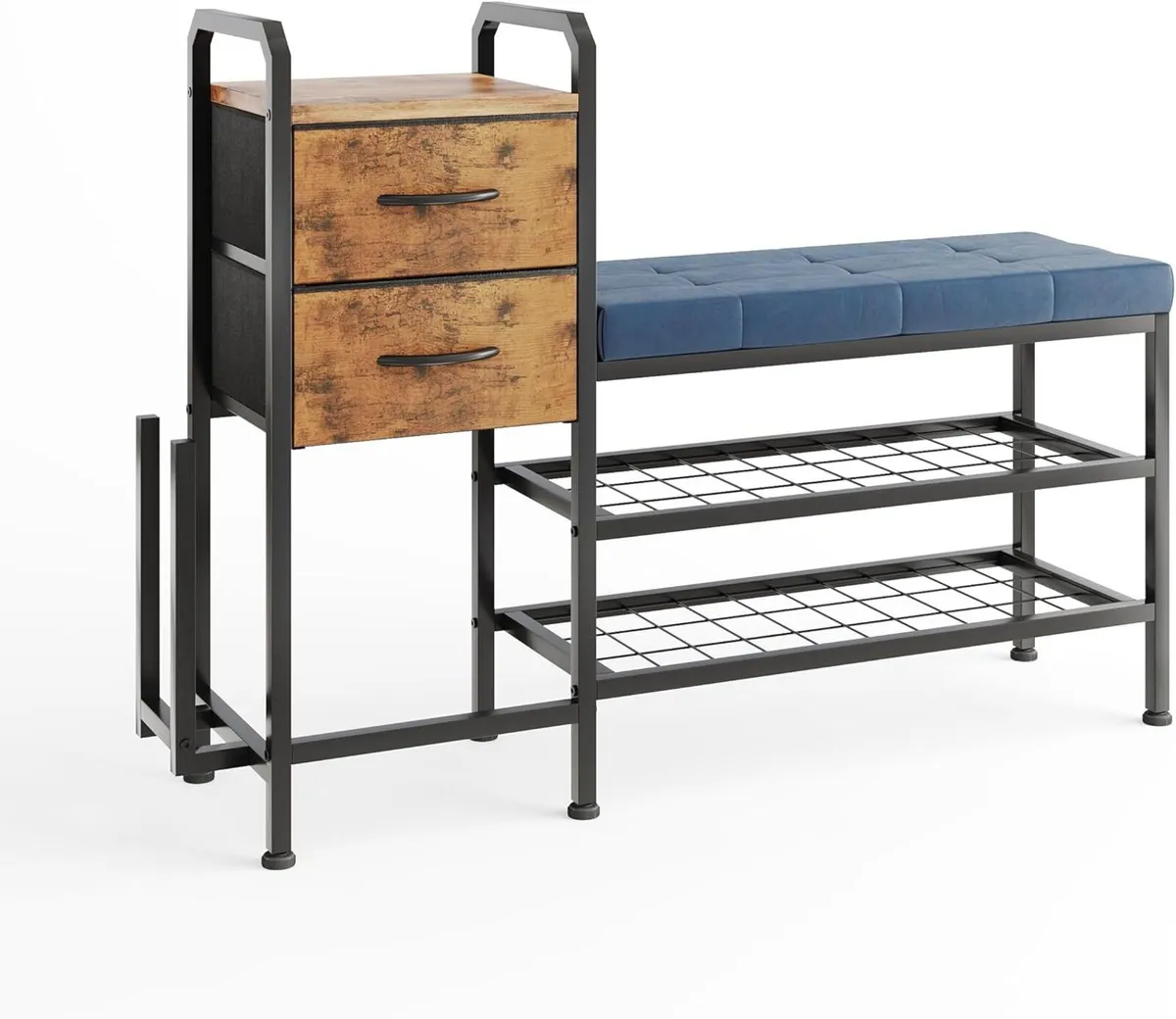 Shoe Bench with Cushion Storage Padded Seat 2 - Image 1