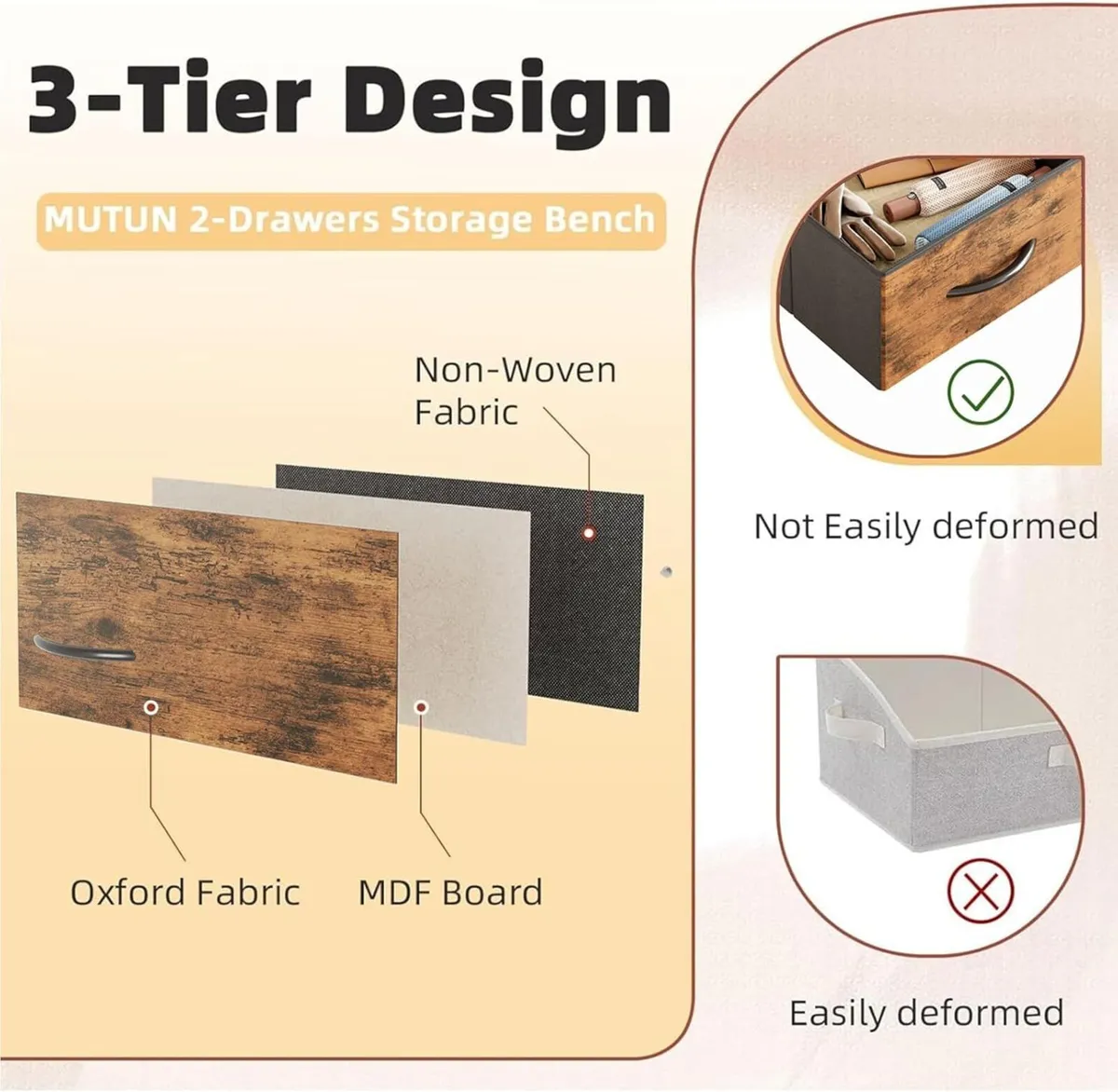 Shoe Bench with Cushion Storage Padded Seat 2 - Image 4