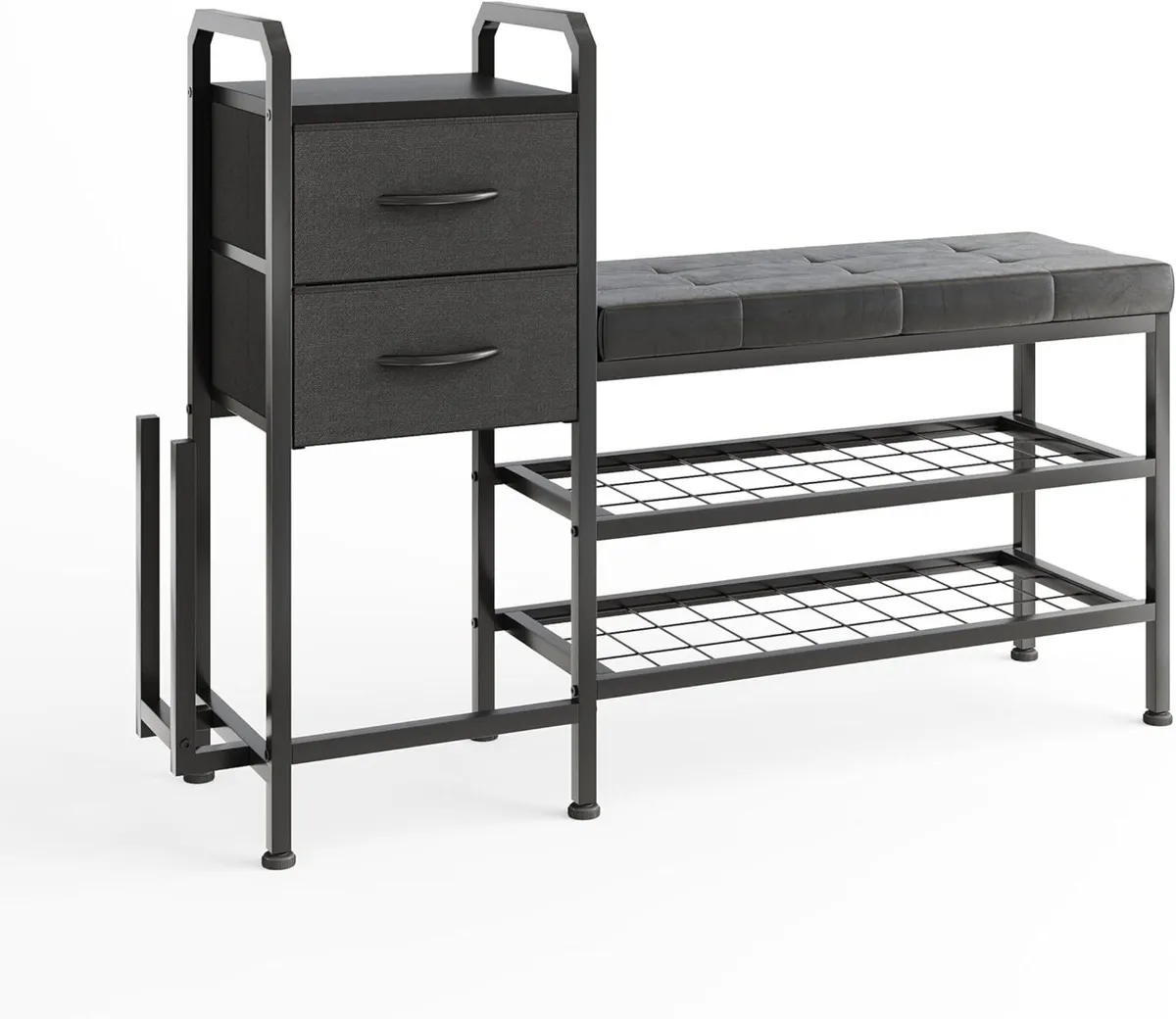 Shoe Bench with Cushion Storage Padded Seat 2 - Image 1