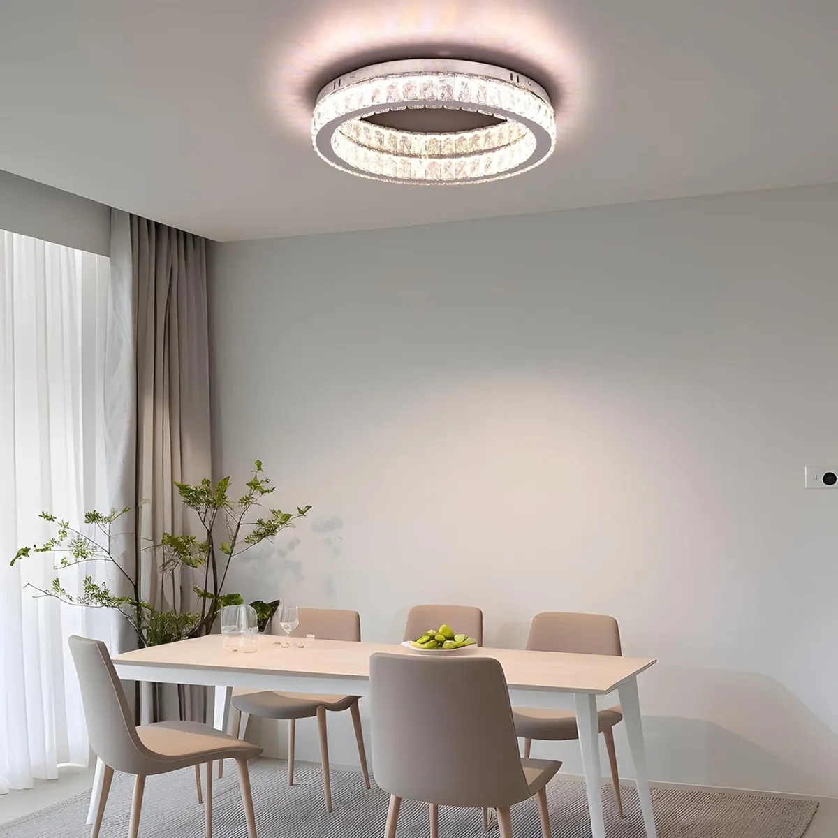 Fintonglan 17.7 Dimmable Crystal LED Ceiling - Image 3