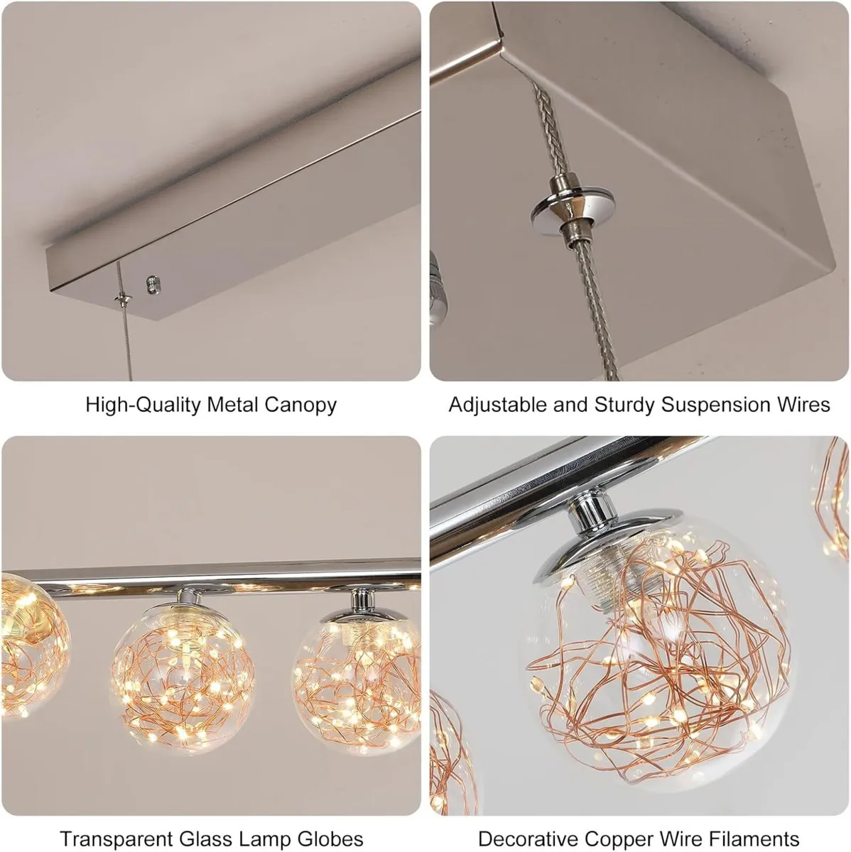 Modern Globe Chandelier Ceiling Light 120CM 12 - Image 4