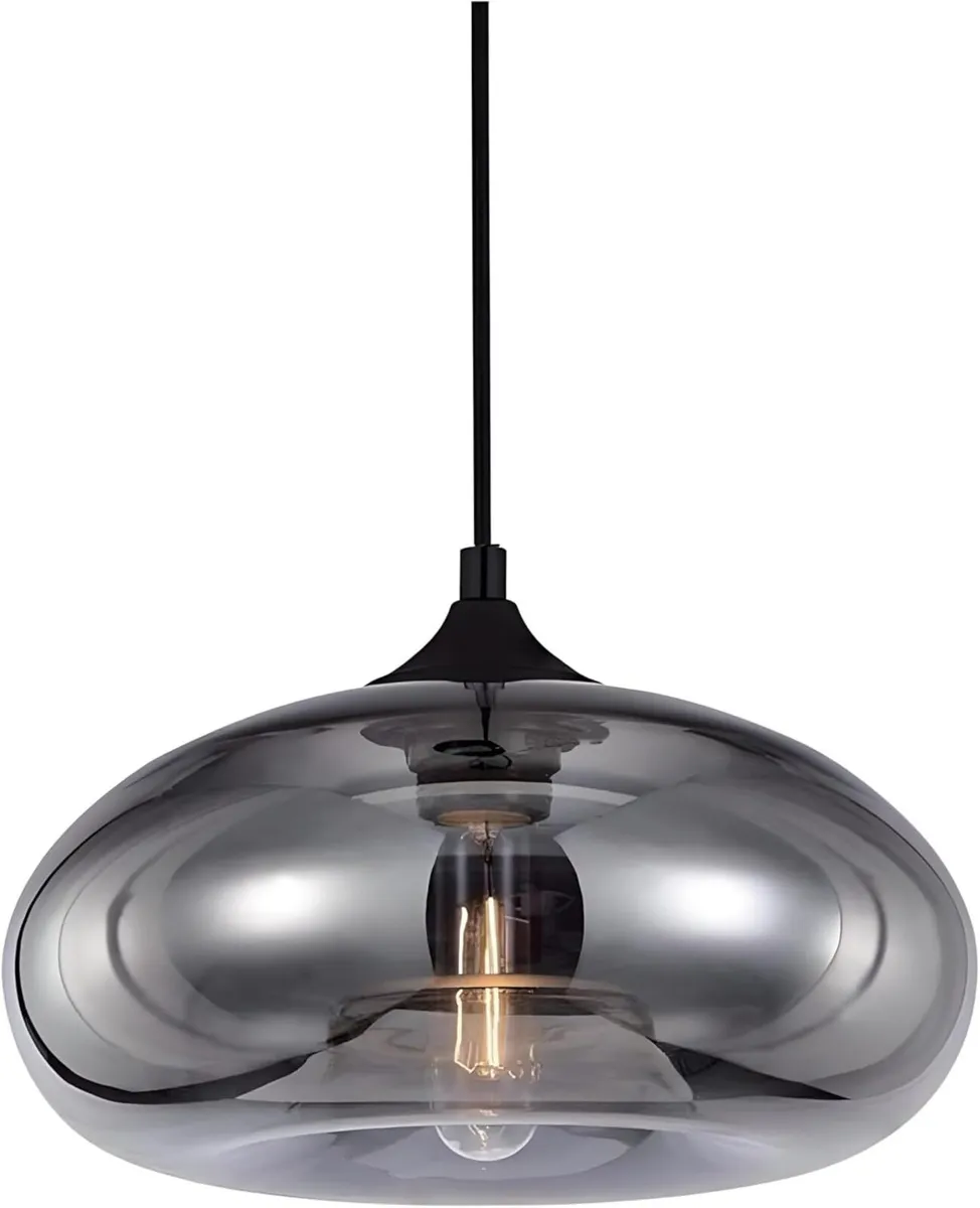 Pendant Light with 28cm Glass Lampsahde Industrial - Image 1