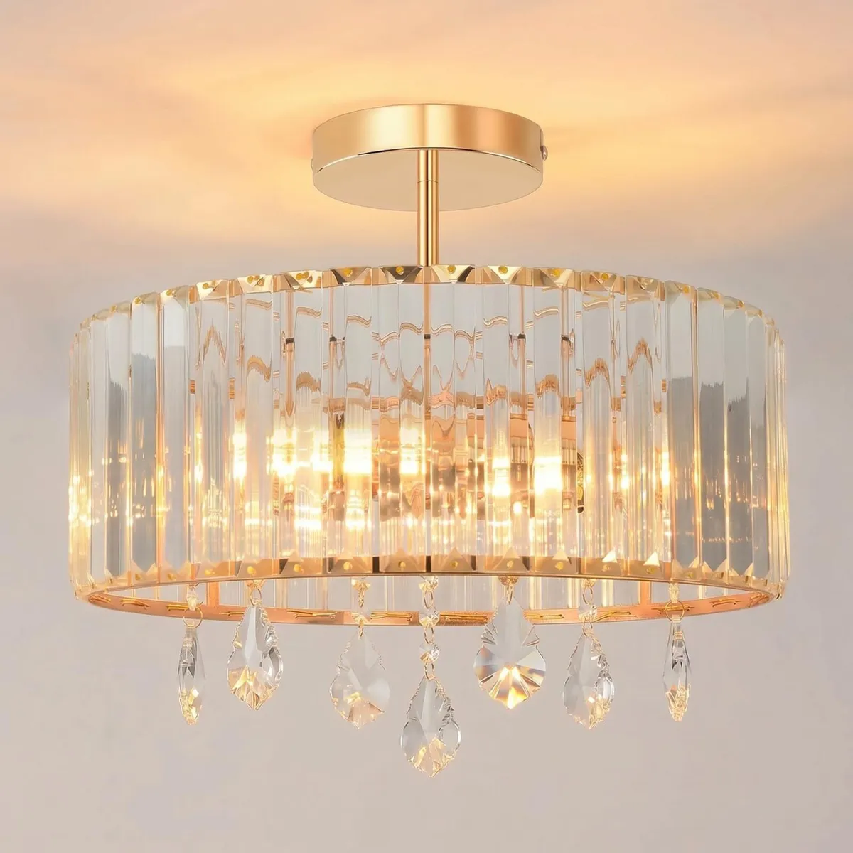 Gold Lampshade Light Shade Kitchen Lights Ceiling - Image 1