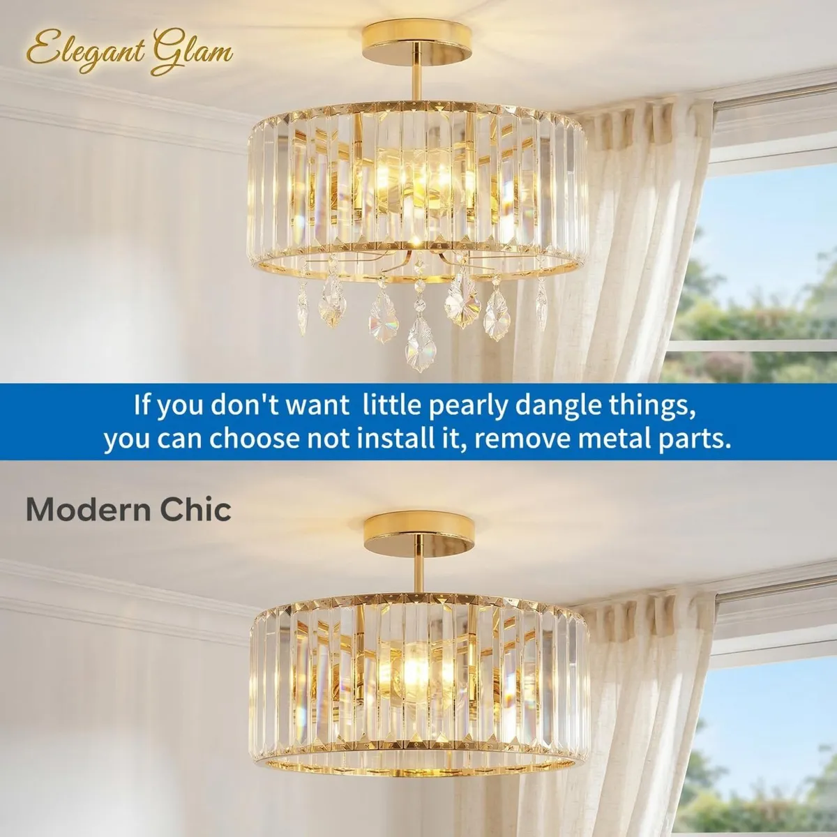 Gold Lampshade Light Shade Kitchen Lights Ceiling - Image 4
