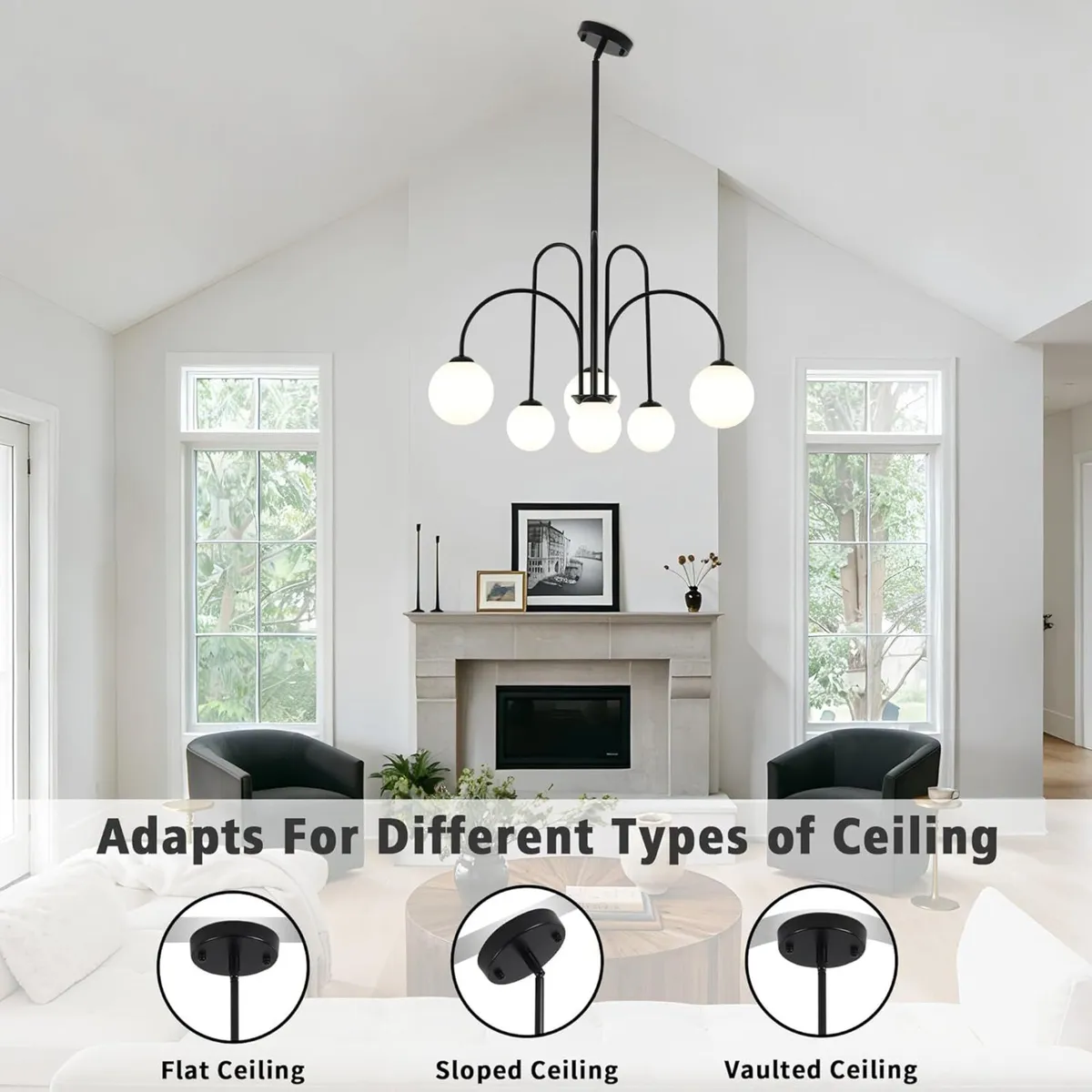 6 Lights Modern Chandeliers Ceiling Light Living - Image 3