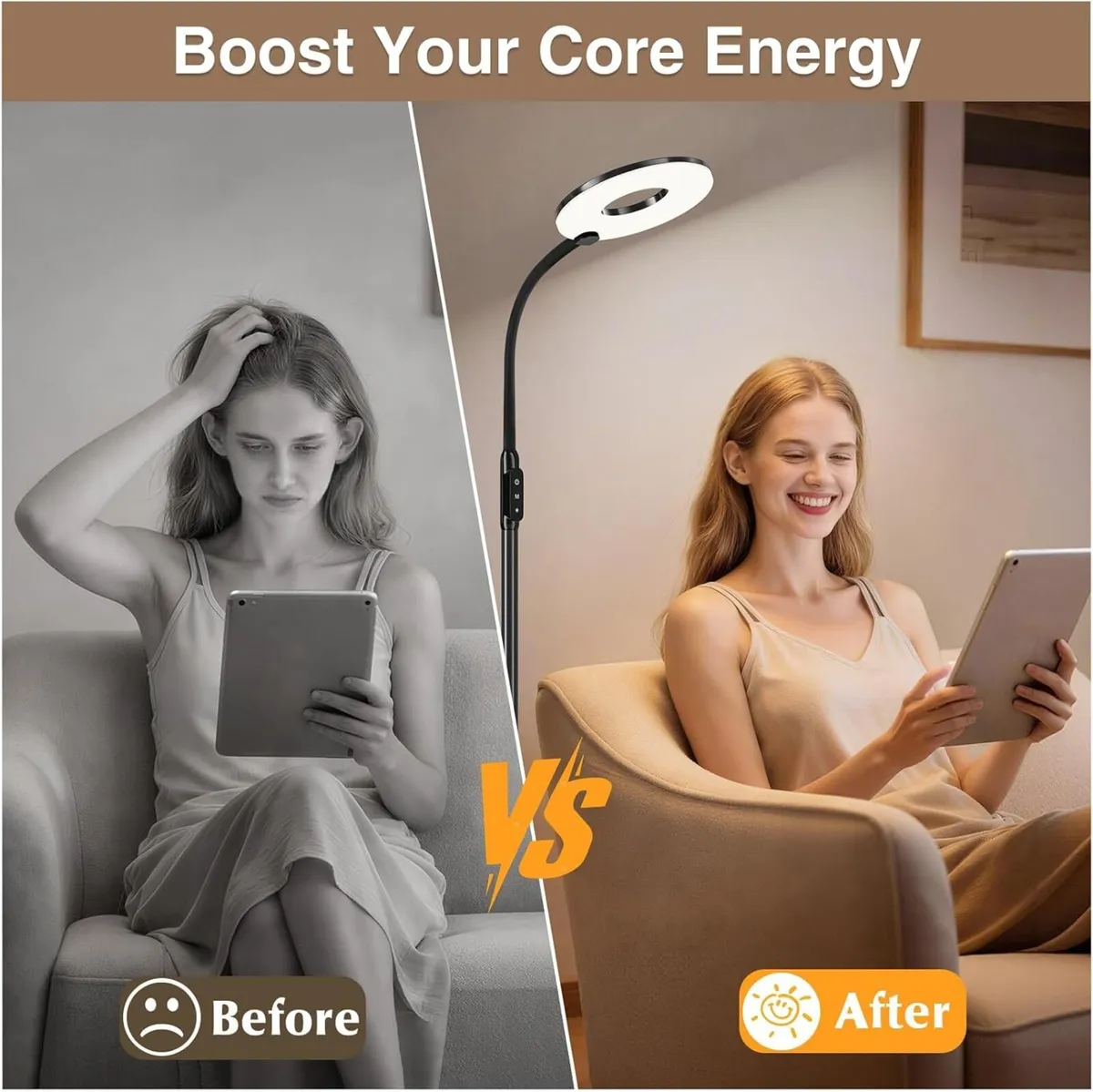 LED Floor Lamp 70'' Bright Reading Lamps for - Image 4