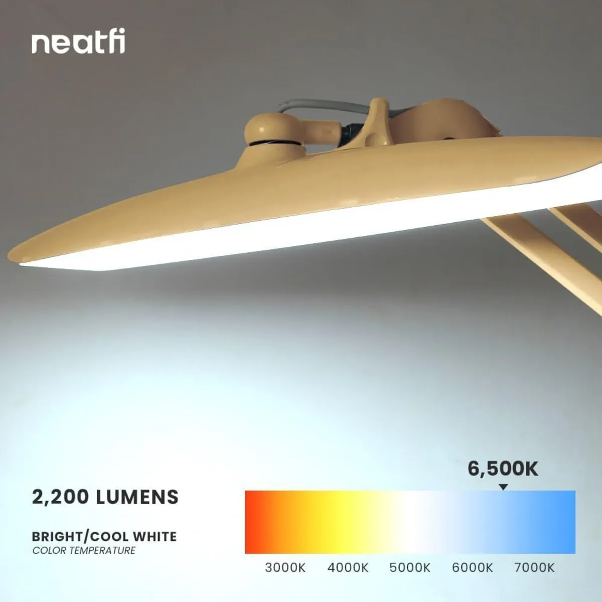 XL Lumens 24W LED Desk Lamp with Clamp – Shadow-Fr - Image 4