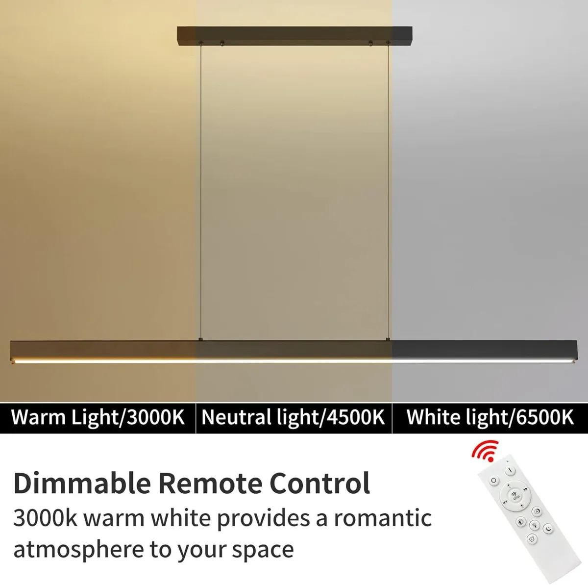 120CM Modern Kitchen Pendant Light Linear LED - Image 3