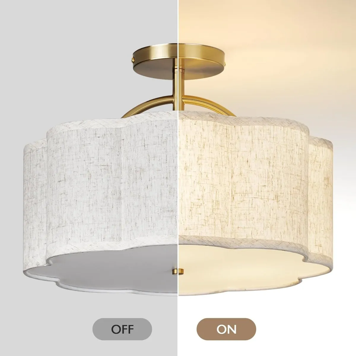 Semi Flush Mount Ceiling Light Ø40cm Modern - Image 4