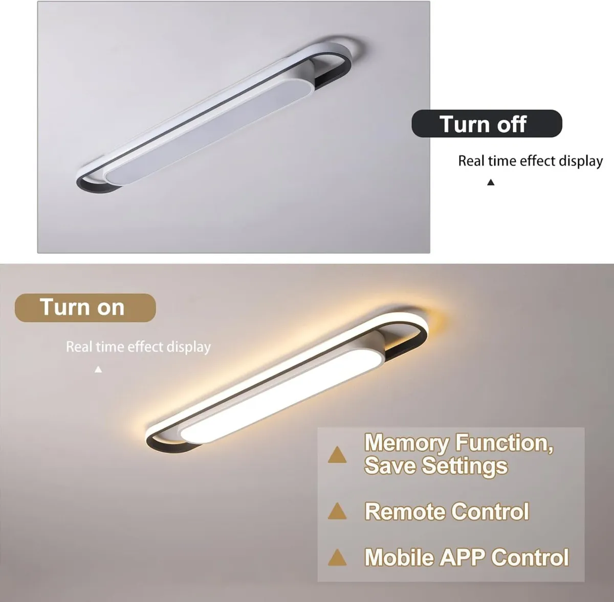 Dimmable LED Ceiling Light Modern Linear Lamp - Image 2