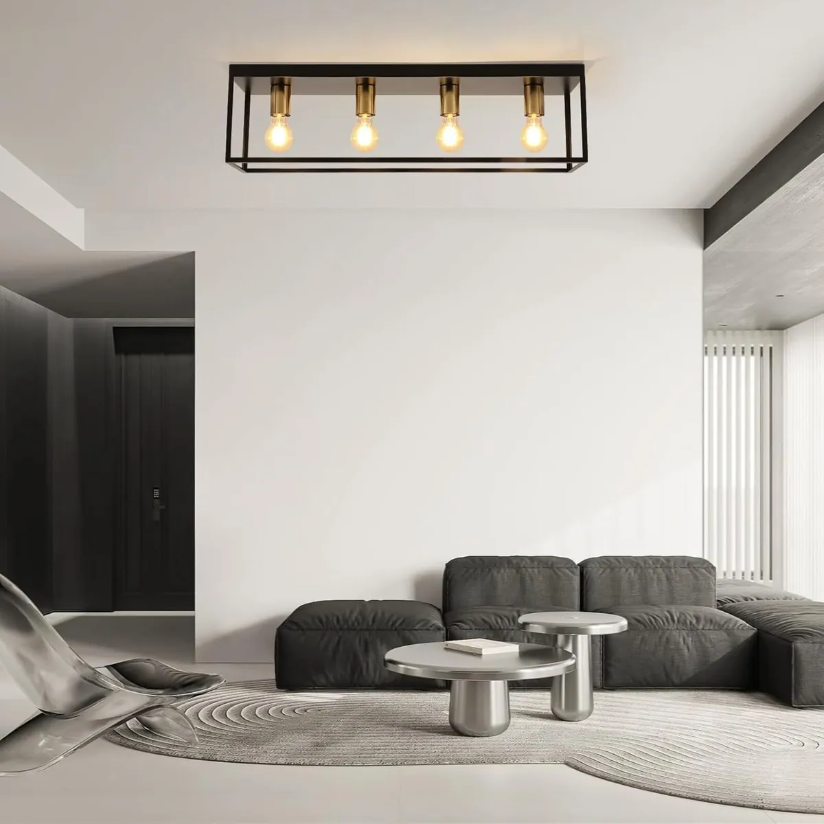 Black Ceiling Lights 4 Modern Industrial Light - Image 2