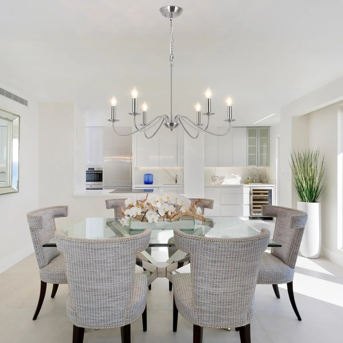 Silver Chandeliers Ceiling Lights Living Room 6 - Image 2