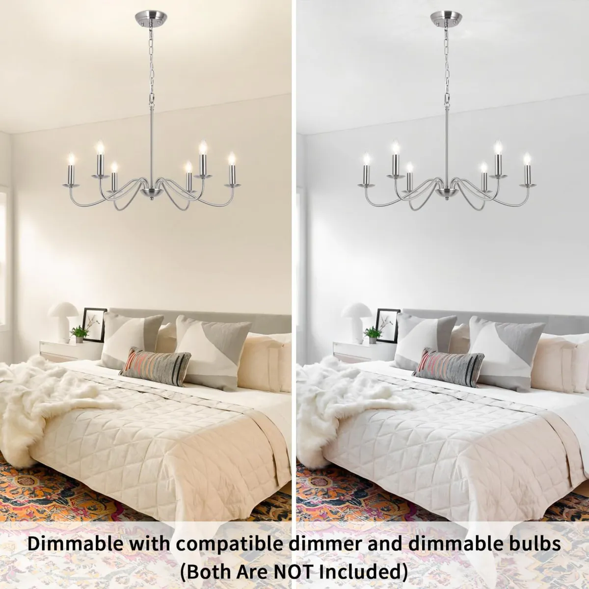 Silver Chandeliers Ceiling Lights Living Room 6 - Image 4