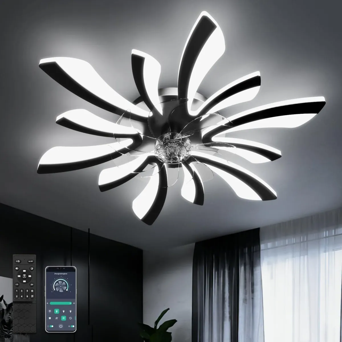 30.7 Ceiling Fans with Lights and Remote Large - Image 1