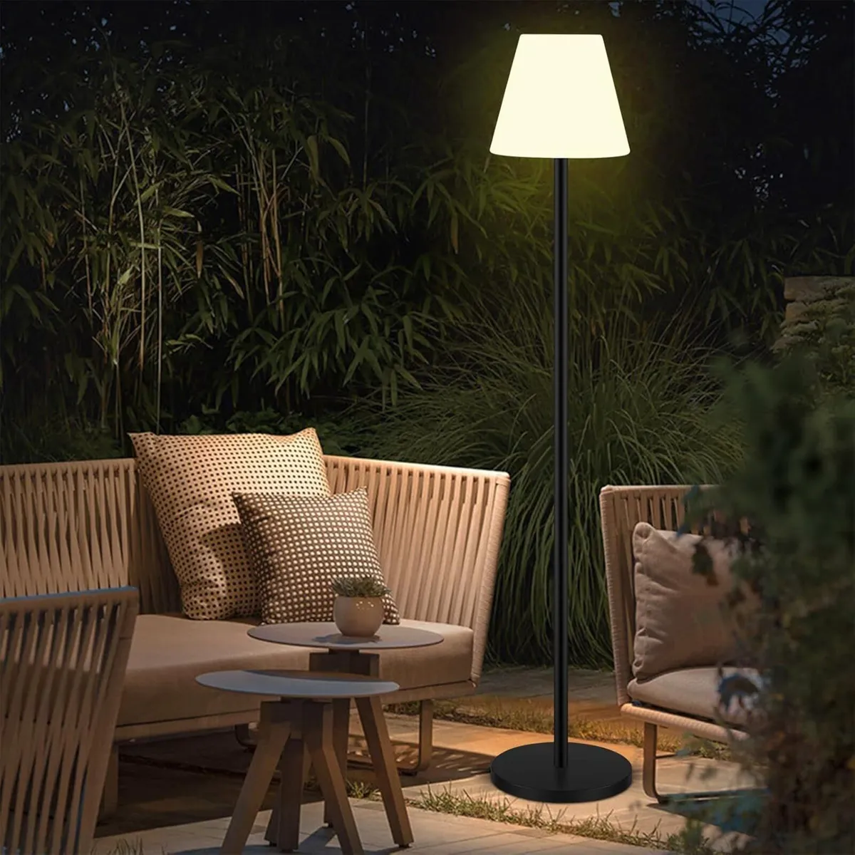 Solar Floor Lamp Outdoor Lamps for Patio Waterproo - Image 1