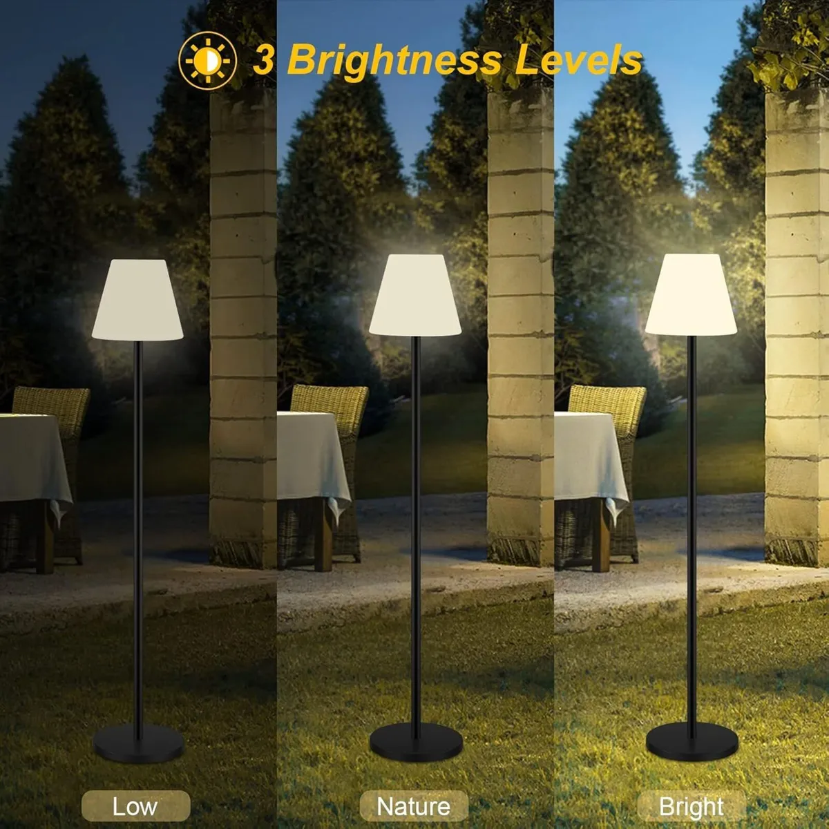 Solar Floor Lamp Outdoor Lamps for Patio Waterproo - Image 4