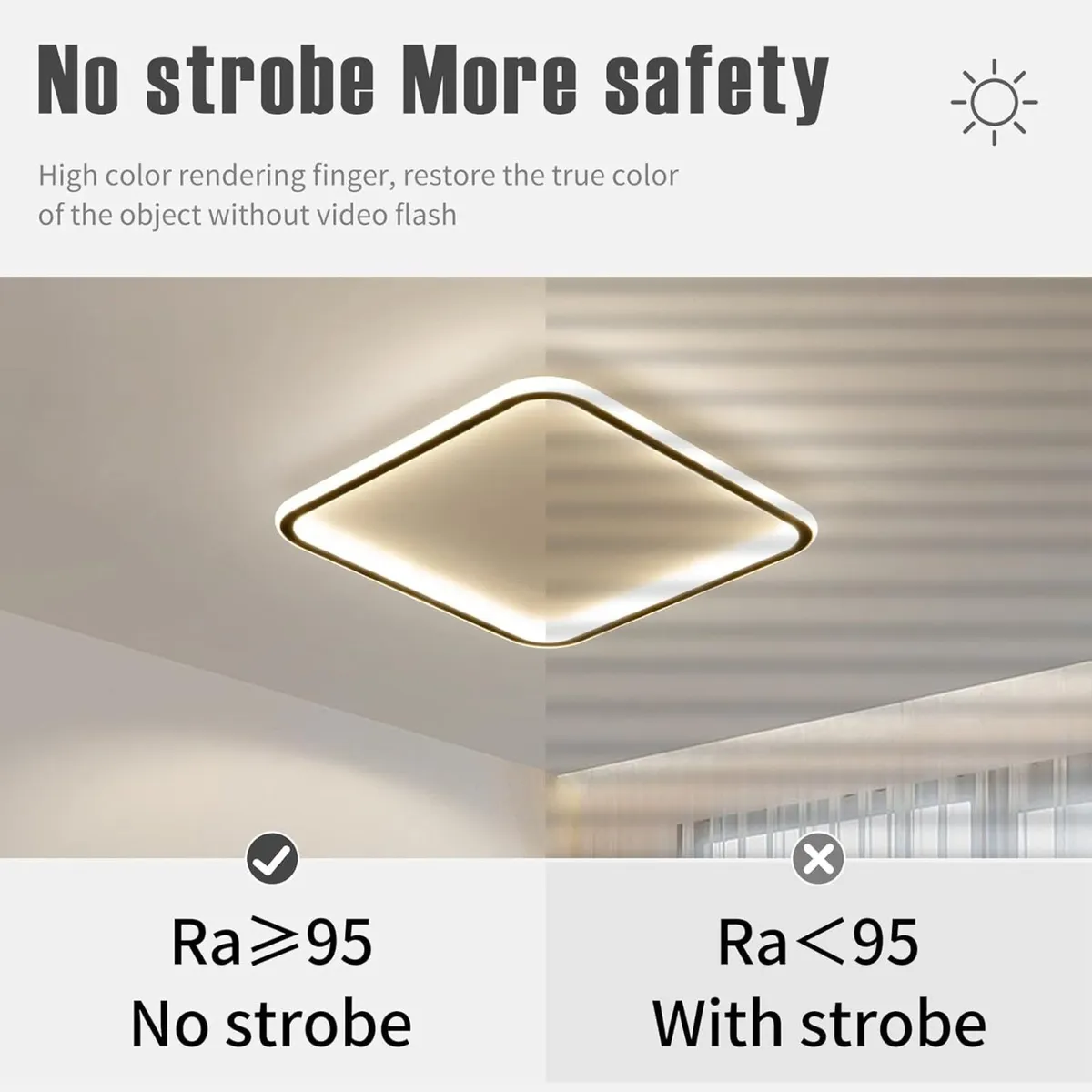 60cm Ceiling Light Square Flush Mount Lights - Image 4