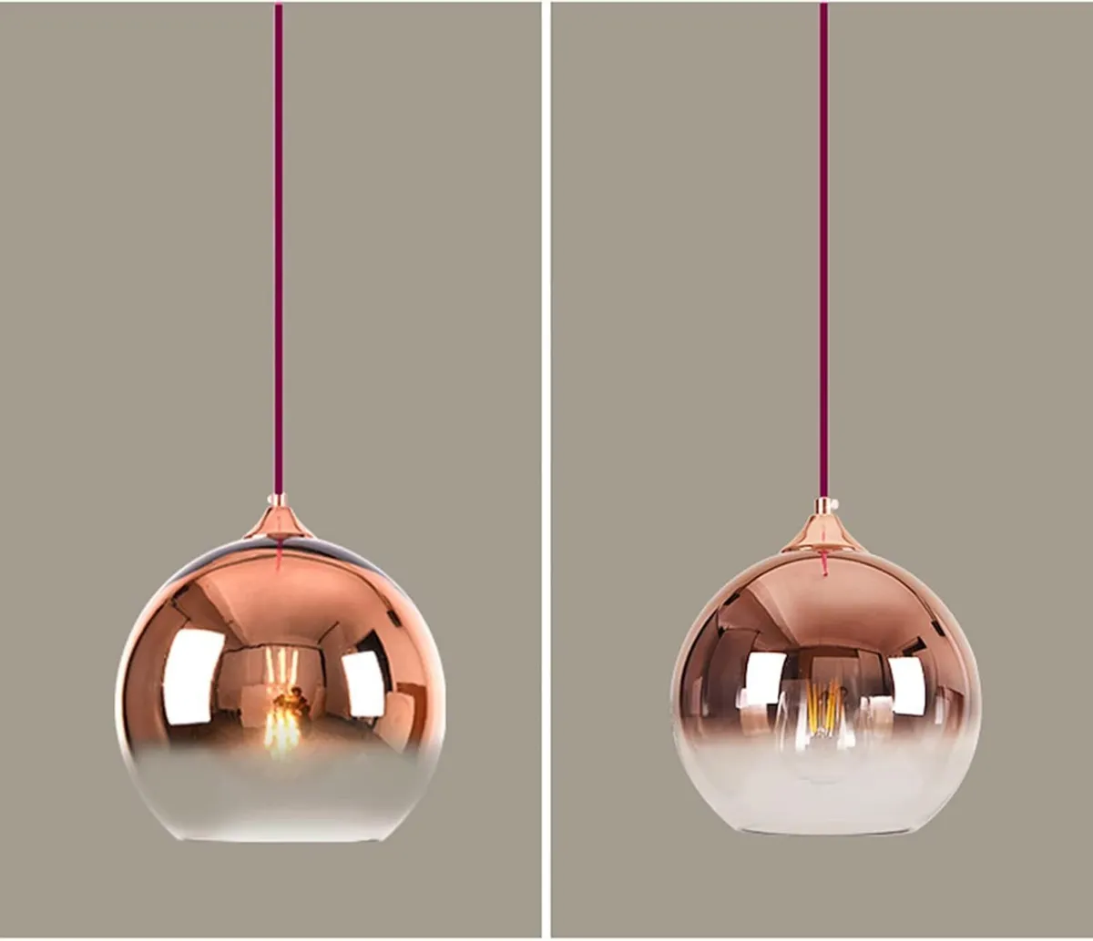 Spherical Gradient Color Glass Pendant Light - Image 4
