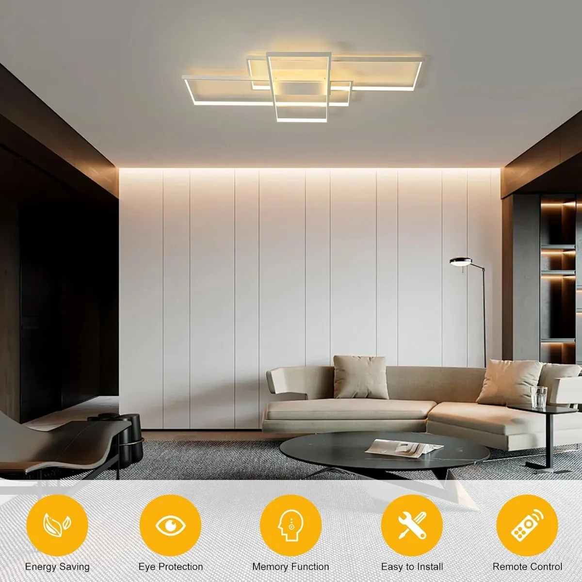 Ceiling Light Dimmable LED Chandelier with Remote - Image 2
