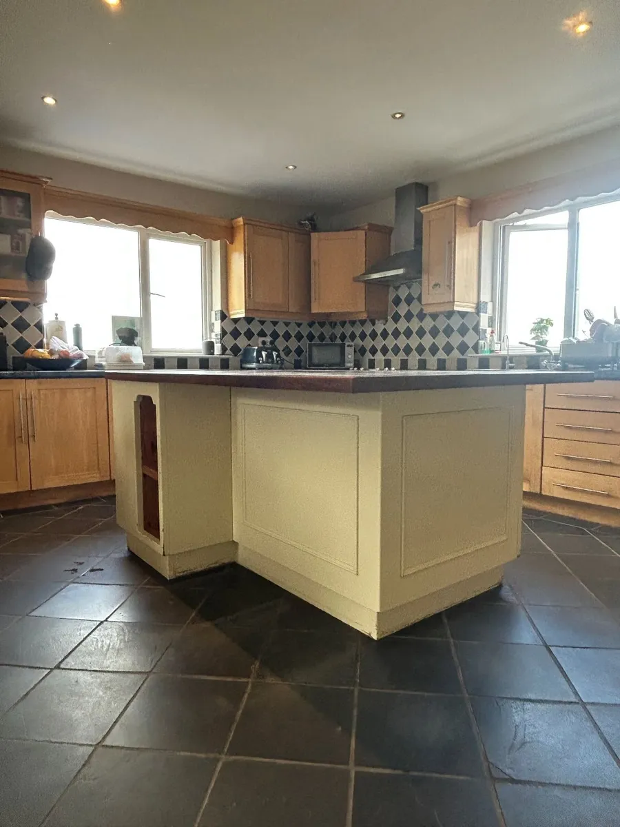 Bespoke Solid Iroko Kitchen Island – Handcrafted - Image 2