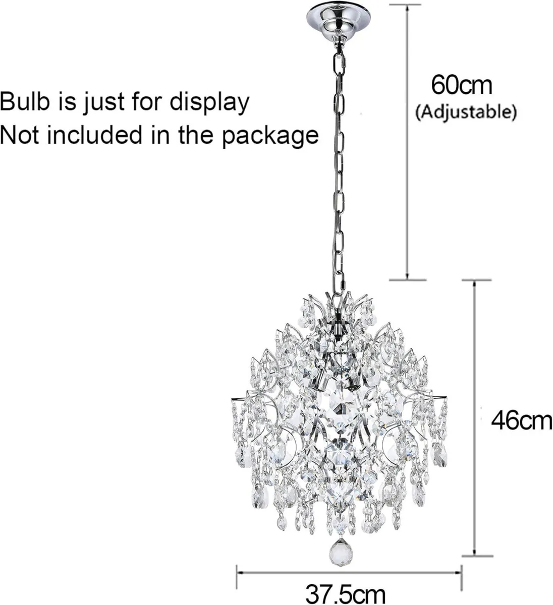 Modern Crystal Chandelier Lighting Fixture 3 - Image 2