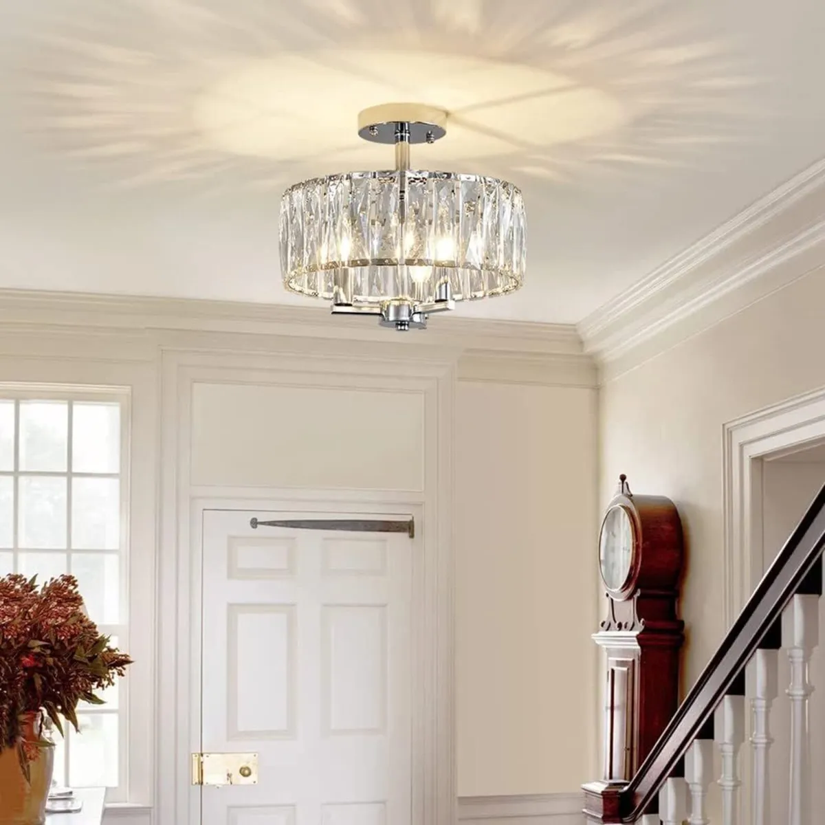 Saint Mossi K9 Crystal Semi Flush Mount Ceiling - Image 3