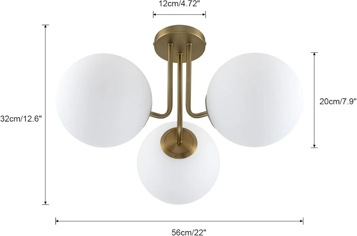 Modern Ceiling lamp Glass Globe Chandelier - Image 2