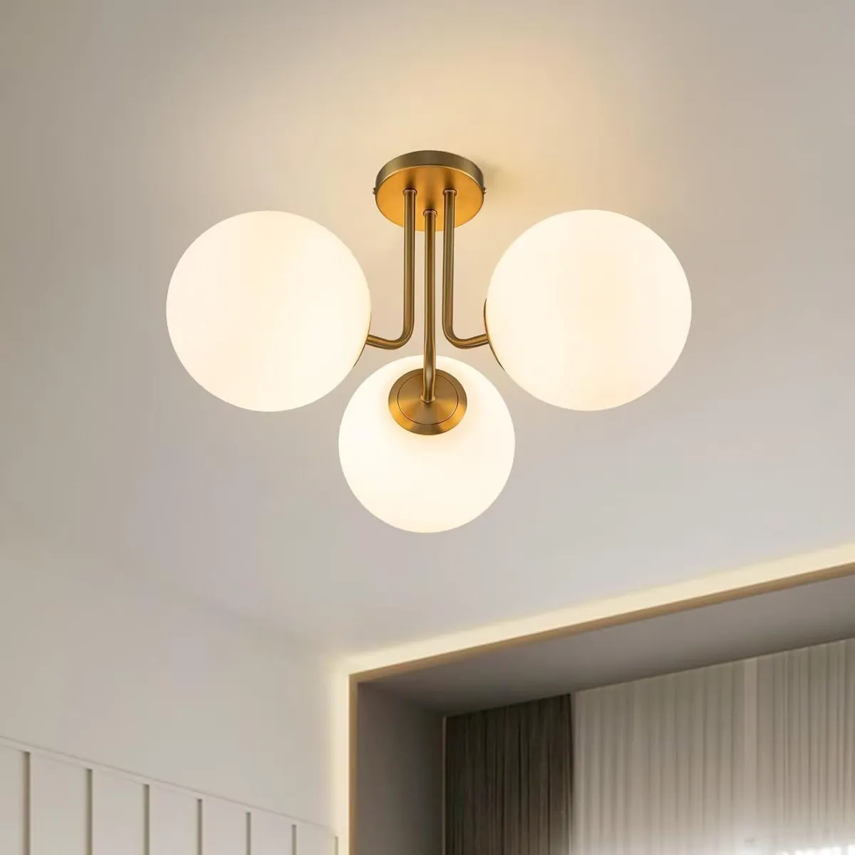 Modern Ceiling lamp Glass Globe Chandelier - Image 1