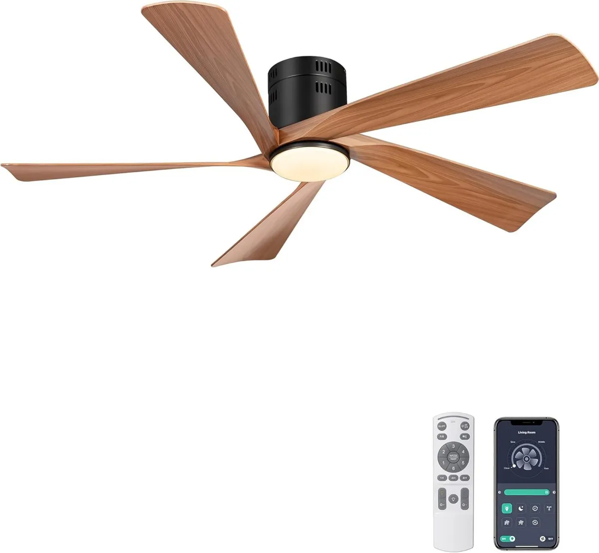 52 inch Ceiling Fans with Lights Remote APP - Image 1