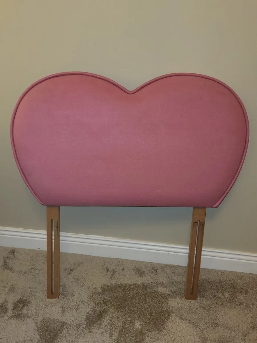 Single Pink Fabric Headboard - Image 2