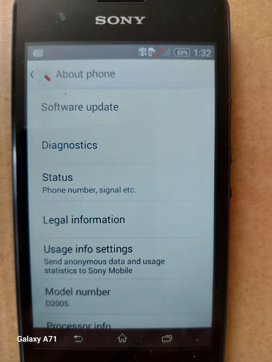 Sony Xperia E1 Mobile Phone, Model D2005, - Image 3